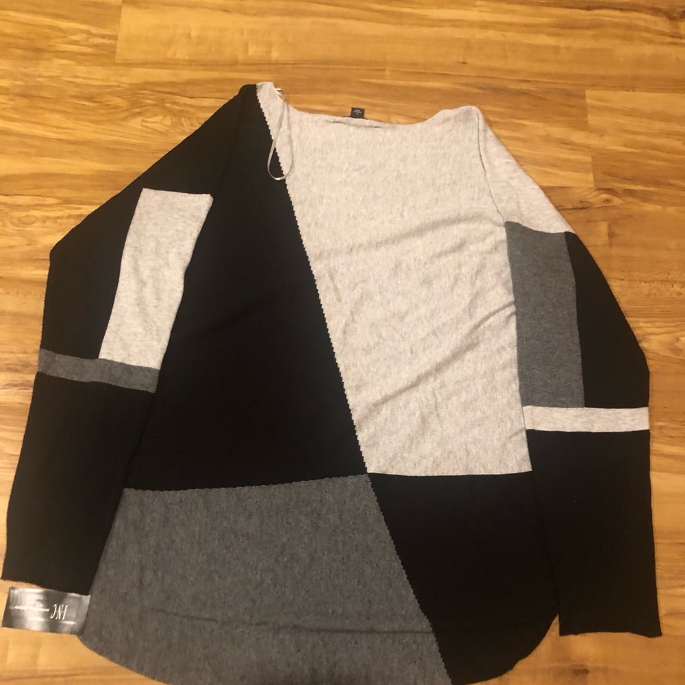 INC International Concepts Colorblock Crewneck Sweater